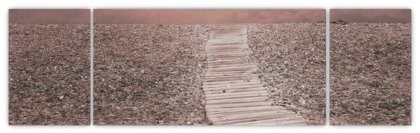 Obraz - Plaża żwirowa (170x50 cm)