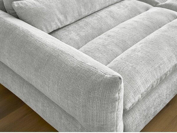 Jasnoszara sofa z tkaniny szenilowej 276 cm Neil – Bobochic Paris