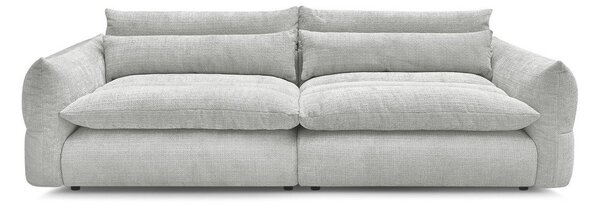 Jasnoszara sofa z tkaniny szenilowej 276 cm Neil – Bobochic Paris