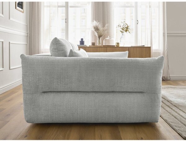 Jasnoszara sofa z tkaniny szenilowej 276 cm Neil – Bobochic Paris