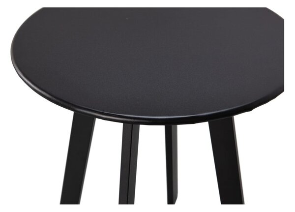 Czarny stolik ogrodowy WOOOD Fer, ø 40 cm