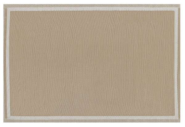 Dywan zewnętrzny beżowy boho polipropylenowy 120 x 180 cm Etawah Beliani