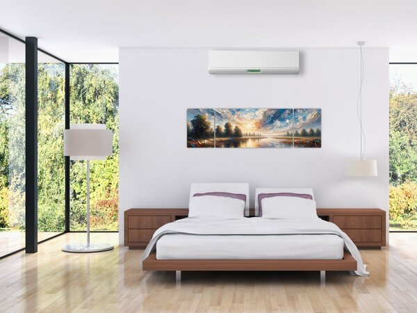 Obraz - Obraz słońca nad wodą (170x50 cm)
