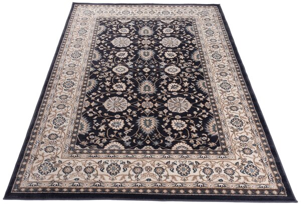 Antracytowy wzorzysty dywan w stylu klasycznym - Igras 5X