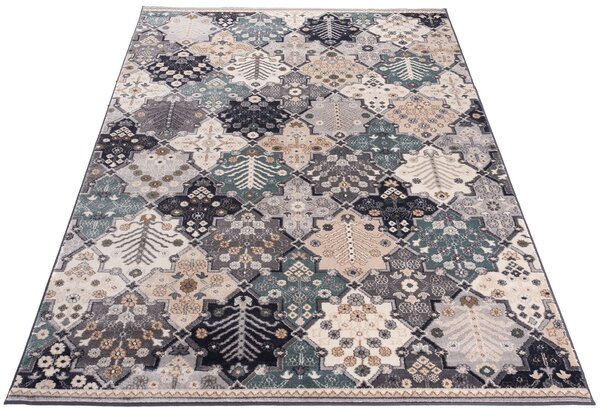 Jasnoszary dywan retro w orientalny wzór - Igras 4X