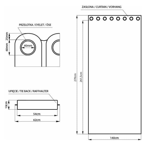 Fioletowa aksamitna zasłona częściowo zaciemniająca (dimout) 140x270 cm Eyelets – Restilo