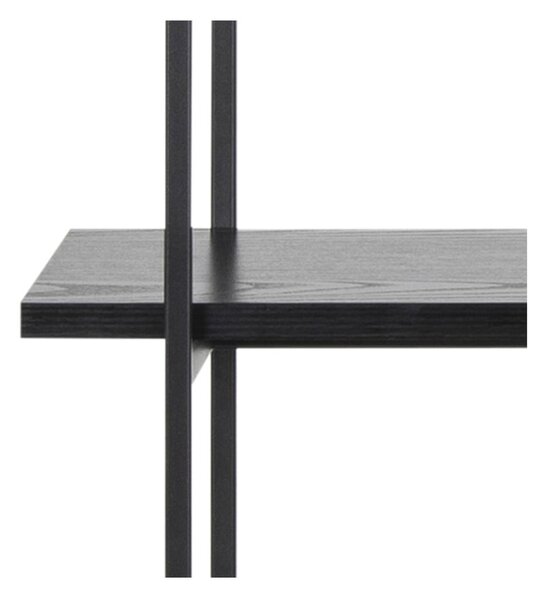 Czarny regał w dekorze jesionu 94x172 cm Angus – Actona
