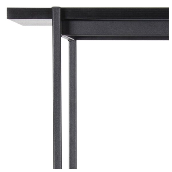 Czarny regał w dekorze jesionu 94x172 cm Angus – Actona