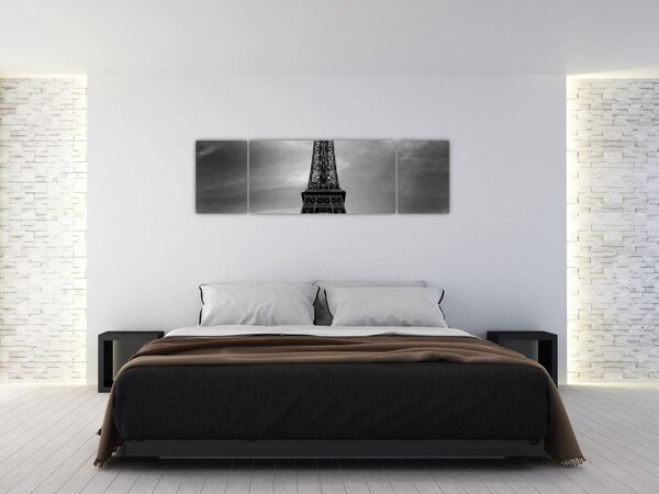 Obraz - Różowy samochód w Paryżu (170x50 cm)