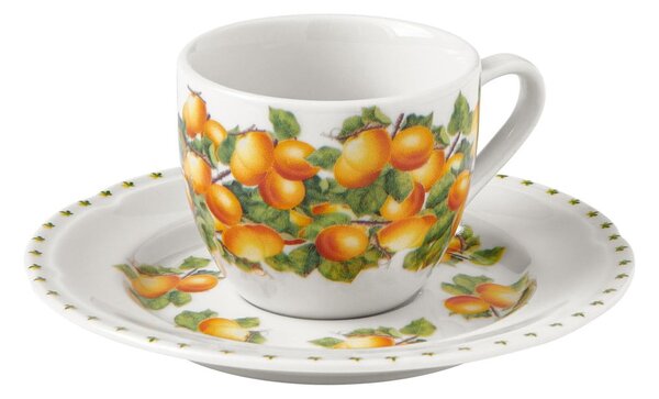 Zestaw 4 porcelanowych filiżanek ze spodkami Brandani Le Primizie