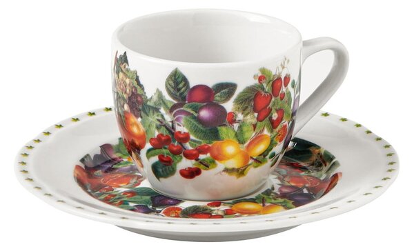 Zestaw 4 porcelanowych filiżanek ze spodkami Brandani Le Primizie