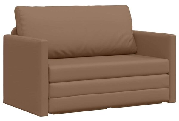 Sofa bed cappuccino 124 x 71 x 78 cm sztuczna skÃ³ra