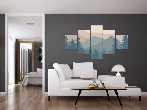 Obraz - Góry Turkusowe N⁰2 (125x70 cm)