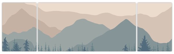 Obraz - Góry Turkusowe N⁰1 (170x50 cm)
