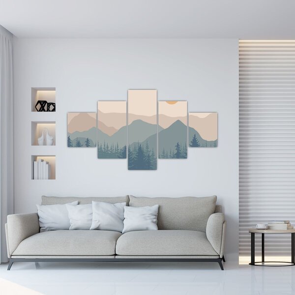 Obraz - Góry Turkusowe N⁰1 (125x70 cm)