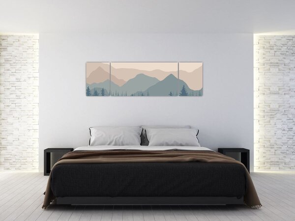 Obraz - Góry Turkusowe N⁰1 (170x50 cm)