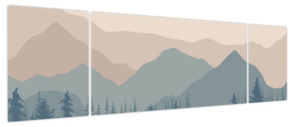 Obraz - Góry Turkusowe N⁰1 (170x50 cm)