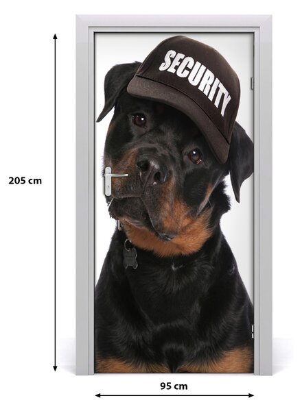 Naklejka samoprzylepna na drzwi Rottweiler