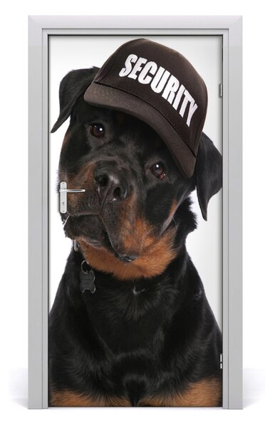 Naklejka samoprzylepna na drzwi Rottweiler