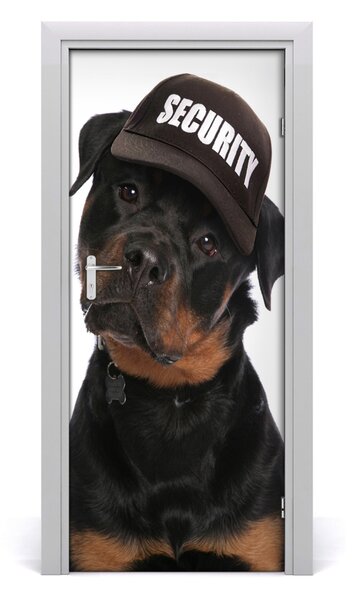 Naklejka samoprzylepna na drzwi Rottweiler