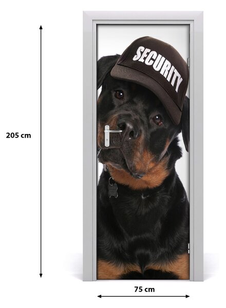 Naklejka samoprzylepna na drzwi Rottweiler