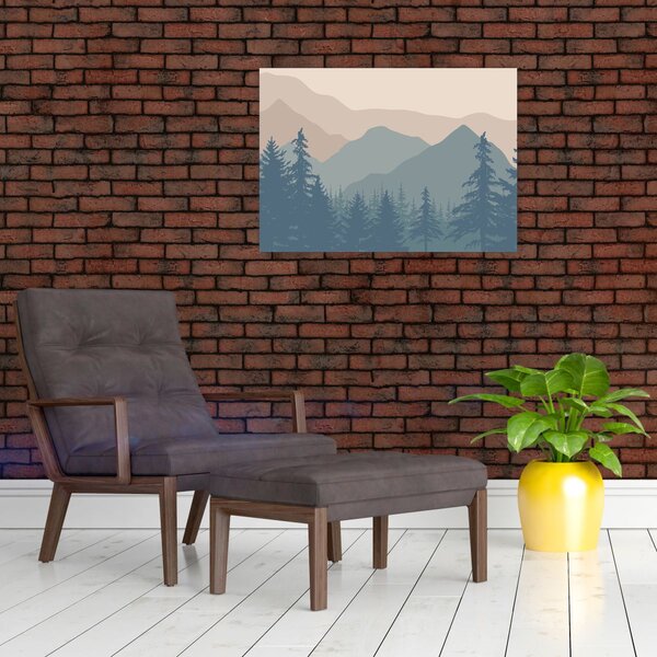 Obraz - Góry Turkusowe N⁰2 (70x50 cm)