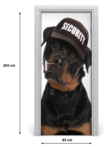 Naklejka samoprzylepna na drzwi Rottweiler
