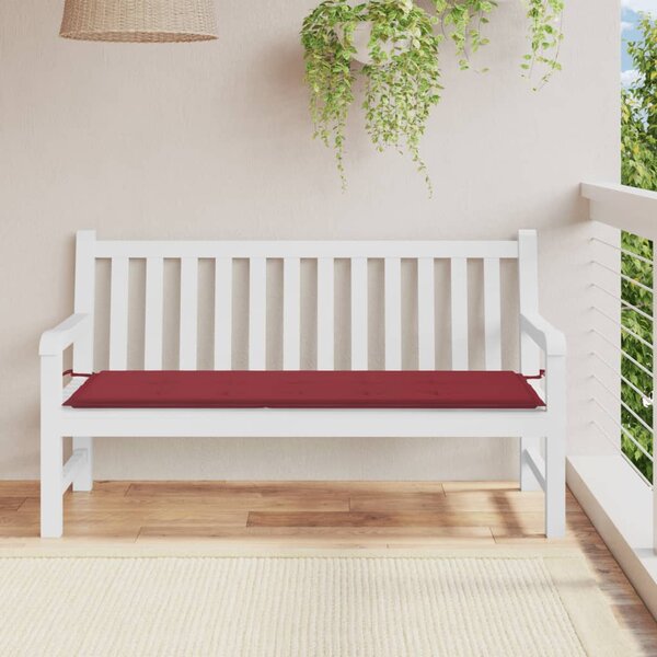 Poduszka na ławkę ogrodową, winna czerwień 150x50x3 cm, tkanina