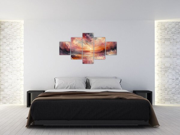 Obraz - Malowane zorze (125x70 cm)