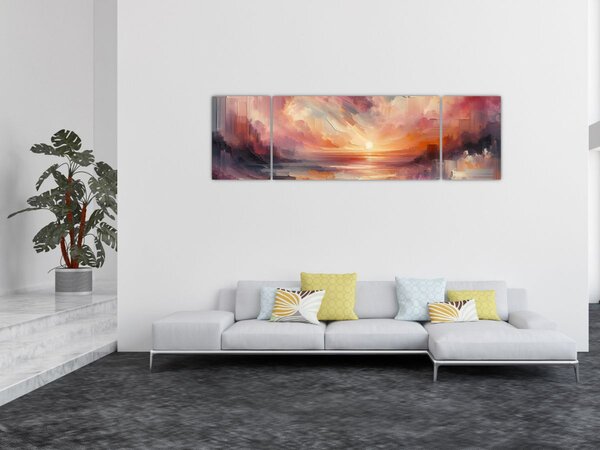 Obraz - Malowane zorze (170x50 cm)