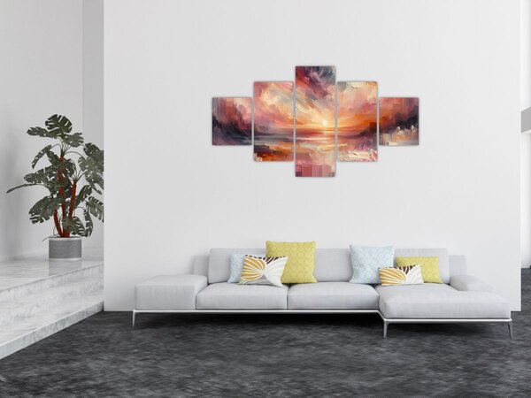 Obraz - Malowane zorze (125x70 cm)