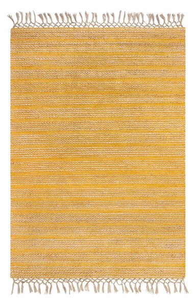 Żółty dywan z juty Flair Rugs Equinox, 120x170 cm