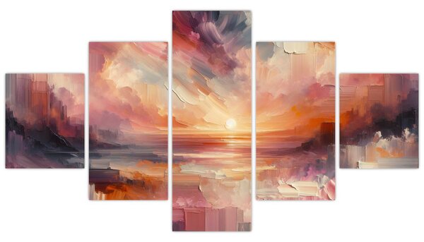 Obraz - Malowane zorze (125x70 cm)