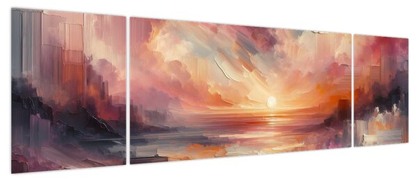Obraz - Malowane zorze (170x50 cm)