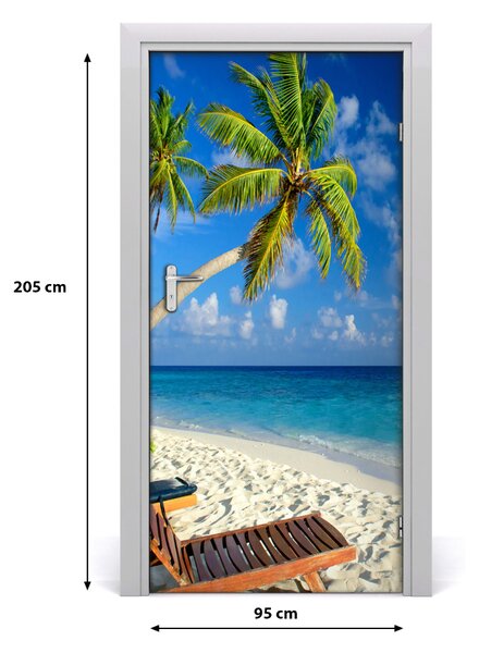 Naklejka fototapeta na drzwi Tropikalna plaża