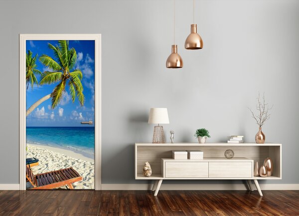 Naklejka fototapeta na drzwi Tropikalna plaża