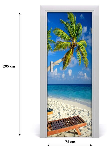 Naklejka fototapeta na drzwi Tropikalna plaża