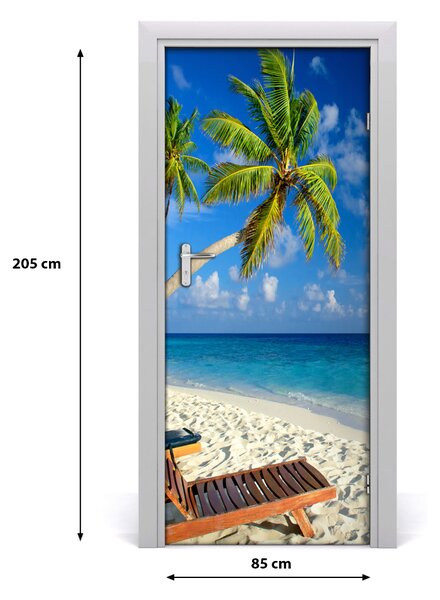 Naklejka fototapeta na drzwi Tropikalna plaża