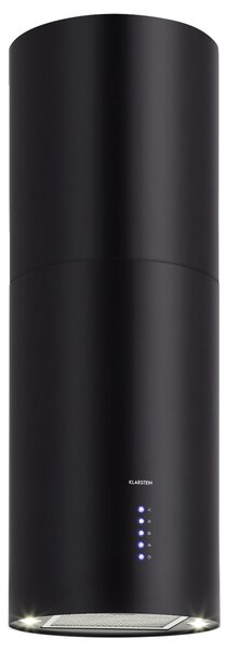 Klarstein Beretta, okap kuchenny wyspowy, Ø 35 cm, LED, 650 m³/h, kolor czarny