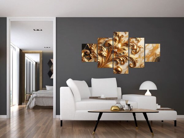 Obraz - Marmur ze złotem (125x70 cm)