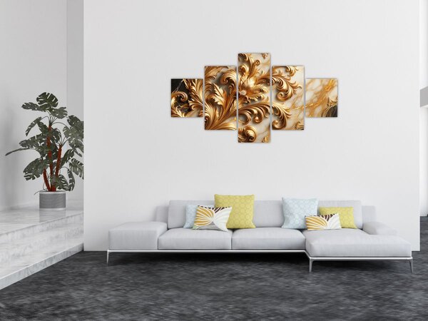 Obraz - Marmur ze złotem (125x70 cm)