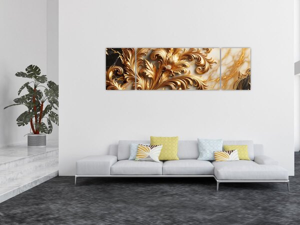 Obraz - Marmur ze złotem (170x50 cm)