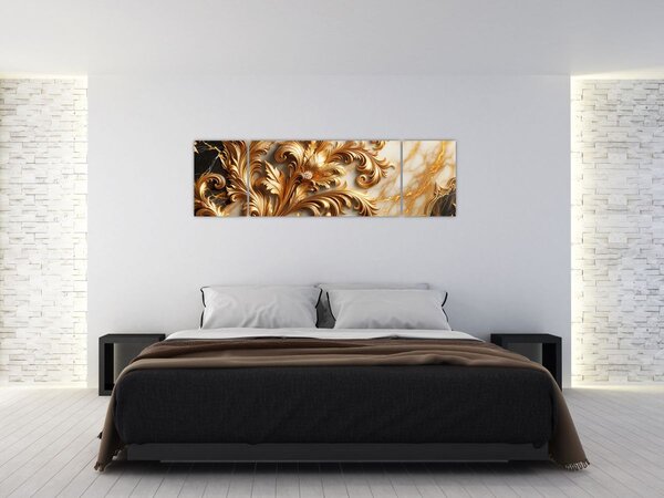 Obraz - Marmur ze złotem (170x50 cm)