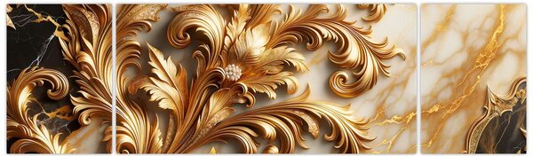 Obraz - Marmur ze złotem (170x50 cm)