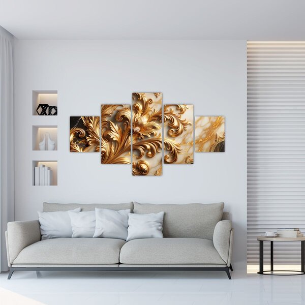 Obraz - Marmur ze złotem (125x70 cm)