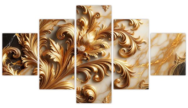 Obraz - Marmur ze złotem (125x70 cm)