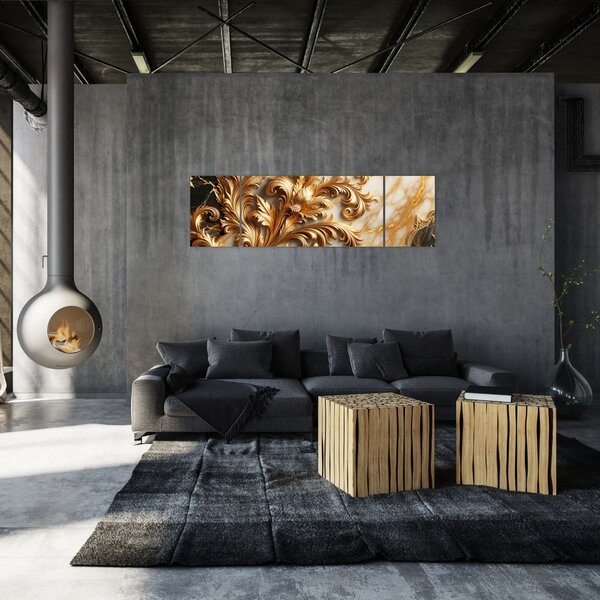 Obraz - Marmur ze złotem (170x50 cm)