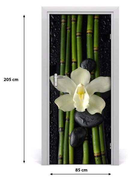 Naklejka samoprzylepna okleina Orchidea i bambus