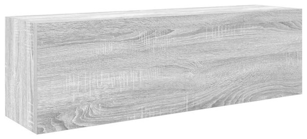 Wisząca szafka łazienkowa, szary dąb sonoma, 100x25x30 cm