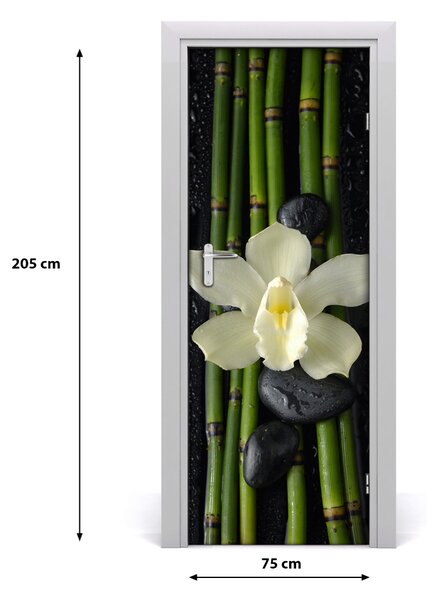Naklejka samoprzylepna okleina Orchidea i bambus